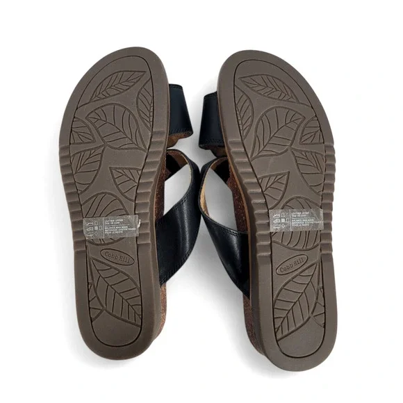 Cobb Hill May Womens 8.5 Sandals Leather Black Comfort Strappy Casual NEW - Picture 5 of 5